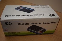 A Pye retro / vintage boxed unused portable cassette player - the cutting edge of cool back in it'
