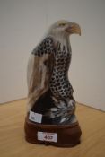 A very detailed vintage sculpture of an Eagle carved in Buffalo horn.