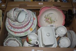 Three assorted part tea/dinner services including Johnson Bros-Eternal Beau (17 pieces) with