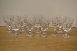 A selection of lead crystal glassware, to include glass by Thomas Webb and Webb Corbett, each