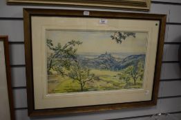 Fritz Wucherer (1873-1948, Swiss), watercolour, 'A View of Kronberg ('Blick auf Kronberg')',