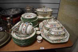 A selection of Copeland Spode 'Chinese Rose' patterned tableware, to include lidded soup tureens,