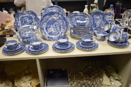 A large selection of Spode blue and white tableware, in the Blue Italian and other designs, with