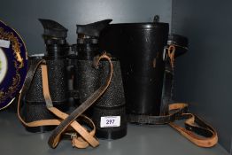 A pair of Carl Zeiss Jena Jenoptem binoculars, 7 x 50 magnification with case