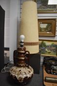 A 1970s West German lamp in the Fat Lava style, measuring 63cm high