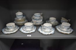 A late 19th/early 20th Century Foley china tea set, pattern number 10067 comprising Neoclassical