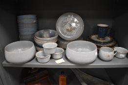 A selection of Denby stoneware dinner wares, mainly reflections pattern but including Boston Spa