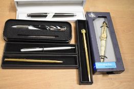 A tray of vintage ball point pens with boxes, to include a Walt Disney World pen, a Troika design