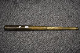 A 19th Century three draw ship's telescope, measuring and extended length of 86cm