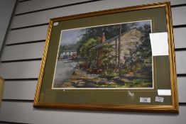 Barry Claughton (20th Century), pastel, 'Malham', signed to the lower left, framed, mounted, and