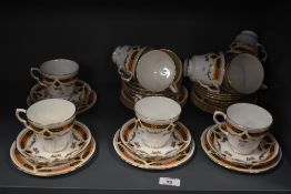 A Colclough china 'Countess' patterned tea set