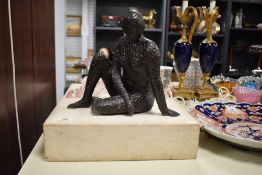 After Henry Spencer Moore OM CH FBA (British 1898 – 1986) A 20th Century cold cast bronze study of a