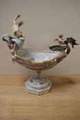 A 19th/20th Century Continental porcelain figural centrepiece, of Sitzendorf style, modelled as a