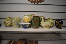 A 1930s Royal Winton Grimwades Country Fair tankard, measuring 16cm high, together with a