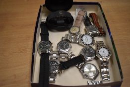 An assortment of wristwatches, including Ravel, Ougama, Darch and Ciancci etc