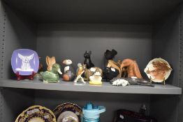 A selection of 20th Century animal studies, to include a Sylvac rabbit, a glazed pottery duck on