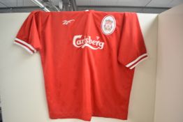A Liverpool Football Club 1996-1998 Carragher 23 Football Shirt, Liverppol FC Official letter