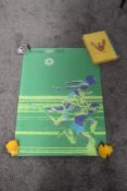 An original 1972 Munich Olympics Poster printed by Gerber, Munchen, Foto Longines 07.71.36,