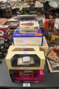 A collection of modern Corgi and EFE Die-casts, Buses and Cars including Original Omnibus,
