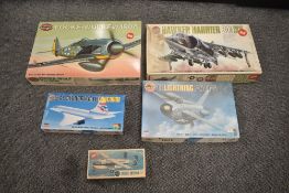 Twelve Airfix mixed scale plastic kits, various Aircrafts including 1:24 scale Focke-Wulf and Hawker