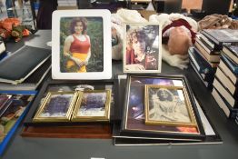 A collection of Photographs and prints including 1970's Debrah Watling x2, 1991 Tom Baker, 1966