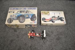 A Tamiya 1:10 scale Radio Controlled plastic model, Racing Buggy Sand Scorcher, in original box,