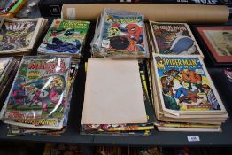 A large collection of 1970's and later Marvel Spiderman Comics including Spidey Super Stories No