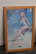 A reproduction ABritish Railways Portsmouth and South Sea Poster, Alan Durman, For Happy Holidays,