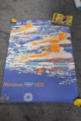 An original 1972 Munich Olympics Poster printed by Franzis-Druck, Munchen, Foto Herbert Graaf, EPU