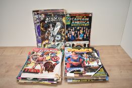 A collection of Comics, Silver Surfer No 1 June, The Super Heroes No 1, The New Mutants No 1,