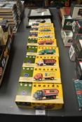Eight Vanguard Die-casts, 1:64 scale Regents, Martini, North Eastern Board Gas, Heinz and Shell/