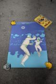 An original 1972 Munich Olympics Poster printed by Kleinand Volbert, Munchen, Foto Albrecht Gaebele,