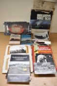A box of Railway related Ephemera including Black & White Photographs in paper book with notes,