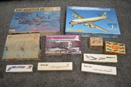 A collection of mixed plastic model mixed scale kits and models, British Airways, Noeing 747 &