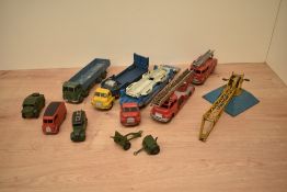 Eleven Dinky & Corgi Die-casts including Dinky Foden Eight Wheel Wagon, Corgi Carimore Low Loader