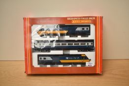 A Hornby R332 High Speed Train Pack containing Power Car, Dummy Car and Coach, in original box and