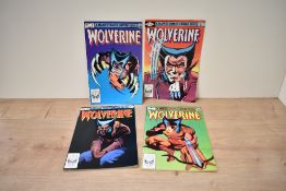 Four 1982 Marvel Wolverine Comics, No 1, No 2, No 3 & No 4