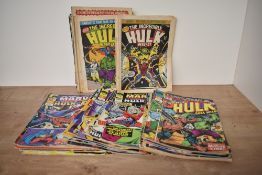 A collection of 1970's and later Marvel Incredible Hulk Comics including 1973 No 53, No 54 & No
