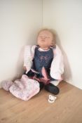 A Reborn made up Baby Doll, head marked Cianne/ Romie Strdom, limited edition no certificate,