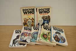 Ten Target Doctor Who Paper Back Books, all 1974 including Auton Invasion, Daemons, Abominable