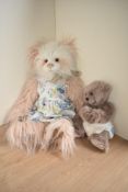 Two Charlie Bears, 181808A Karen and smaller unnamed numbered 181721, both with original labels,