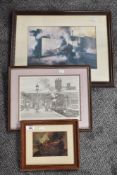 Three Railway related framed and glazed prints. John S Gibb, Ulverston Station, Furness Railway