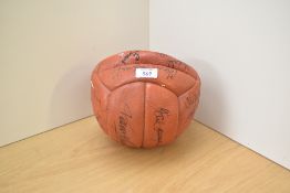 A vintage Star Football bearing signatures believed to be ex Liverpool FC Players and Staff, Ray