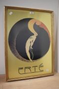 After Romain de Tirtoff, 'Erte', (1892-1990, French), print, 'L'Amour' - An Art Deco style poster