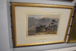 *Local Interest - Oliver Baker (1856-1939, British), watercolour, 'Goat Crag, Eel Crags, & The