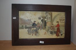 After Cecil Charles Windsor Aldin (British 1870-1935) For Cycles and Motor Cars, colour print,