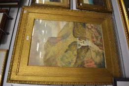 Attributed to Arthur Suker (1857-1902, British), watercolour, 'In the Cumberland Hills', titled