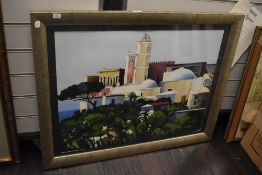 After Igor Medvedev (1931-2015, Russian-American), serigraph print, 'Island of Ischia', signed,