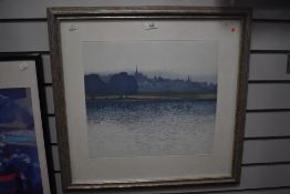 Phil Greenwood (20th Century, British), aquatint, 'Spires', signed to the lower right, limited