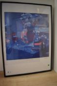 After Roy Freer (1938-2021, British), coloured print, 'Window Group - Blue', signed and dated '90 to